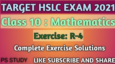 Seba Class 10 Maths Revision Exercise R-4 Solution | Exercise R-4 Complete Solutions in one video