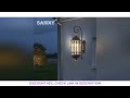 Outdoor House Lights Waterproof Big Size Led Wall Sconce Garden Gate Porch Villa Retro Street Wall L