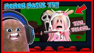 TIDAK !! ATUN & MOMON TERPERANGKAP DIDALAM FILM BIOSKOP BERHANTU !! Feat @sapipurba Roblox RolePlay