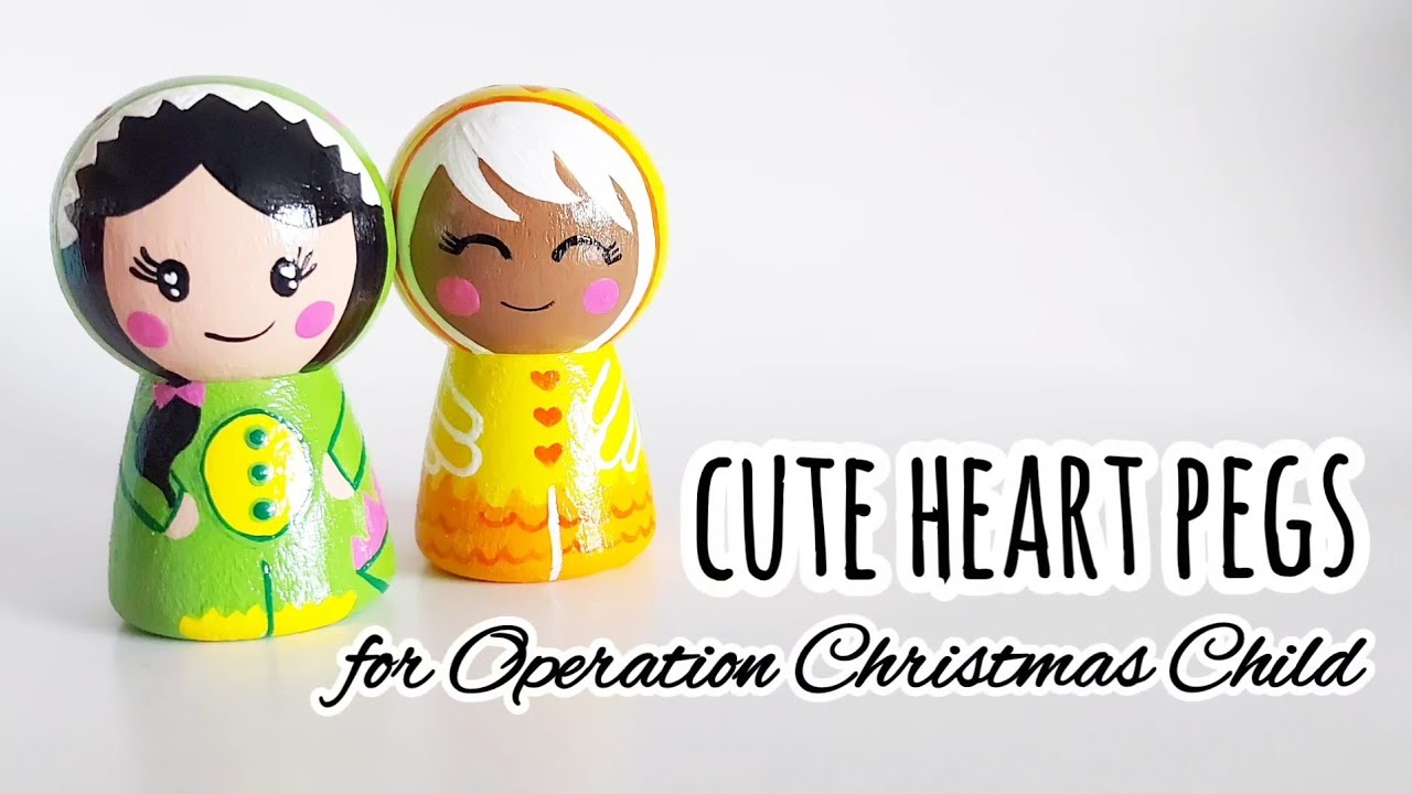 Cute Heart Pegs for Operation Christmas Child - 