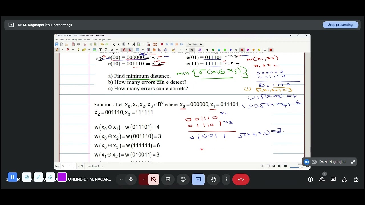 Discrete Mathematics: Group Codes : Codes- Example - YouTube