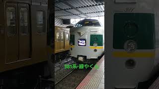 【岡山駅・381系特急やくも1号出雲市行】尾灯から点灯❗