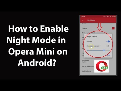 AndroidのOperaMiniでナイトモードを有効にする方法は?