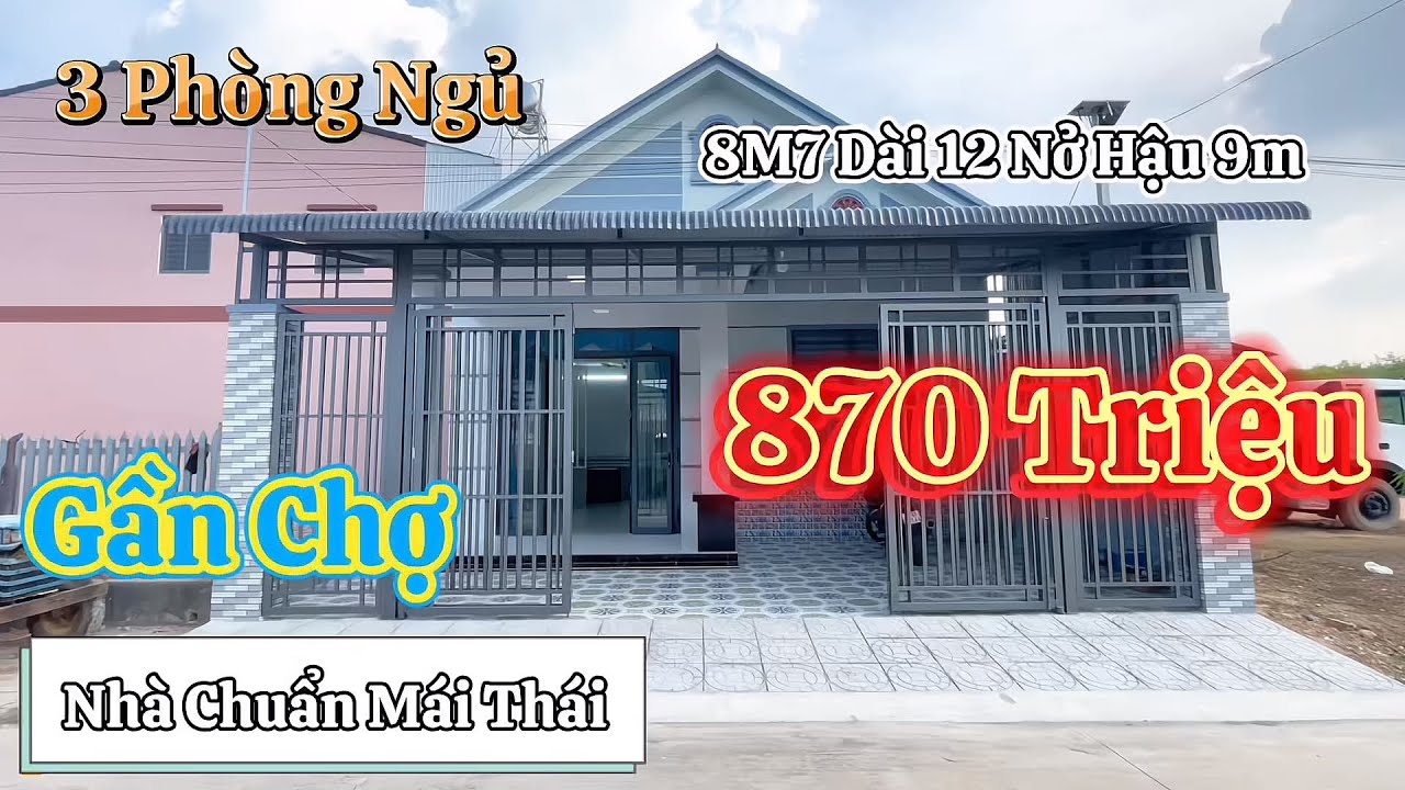 Nhà Đất Tây Ninh | Chỉ 870 Triệu Sở Hữu Nhà Mái Thái Đẹp Gần Chợ Uỷ Ban trường Học Thanh Điền