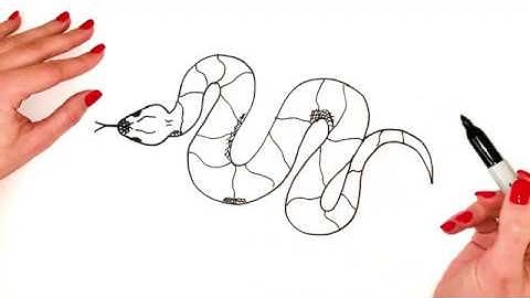 How To Draw A Snake Step By Step - Realistic Snake Drawing Easy - Drawing Tutorial