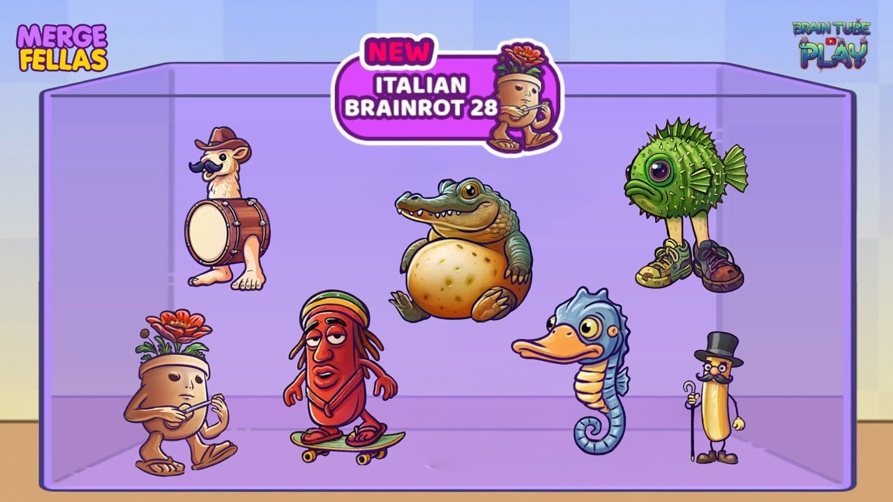 Merge fellas ITALIAN BRAINROT 28 || MAX LEVEL!🥰 || NEW UPDATE GAMEPLAY