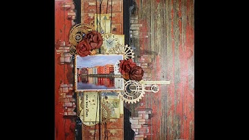Facebook Live "Sprocket" Mixed Media Layout ~ Heather Thompson