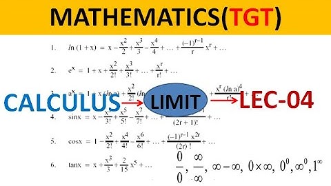 TGT PGT LIMIT CALCULUS MATHS LEC 04
