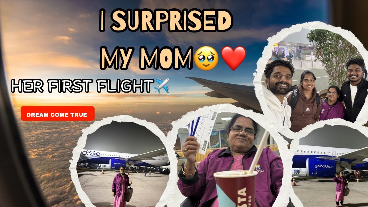 #vlog10 I Surprised My Mom🥹❤️Her First Flight✈️Middle Class daughter dream come true✨
