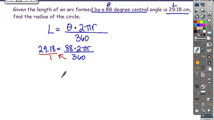 Finding the radius given the arc length and central angle