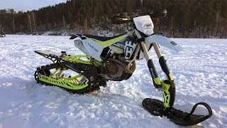 Мото гусенецы ДА или НЕТ ? //SNOW BIKE Husqvarna !