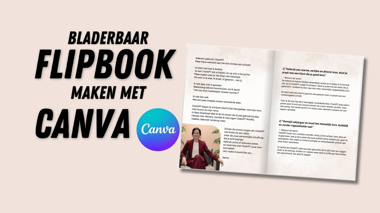 PDF bladerbaar maken in Canva (flipbook effect uitleg)