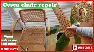 Golden chair, Cesca chair repair, a cane replacement