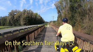 THE FIRST 100 MILES: DAYS 1-2 ON THE SOUTHERN TIER. CROSSING AMERICA BY BIKE || VLOG #5