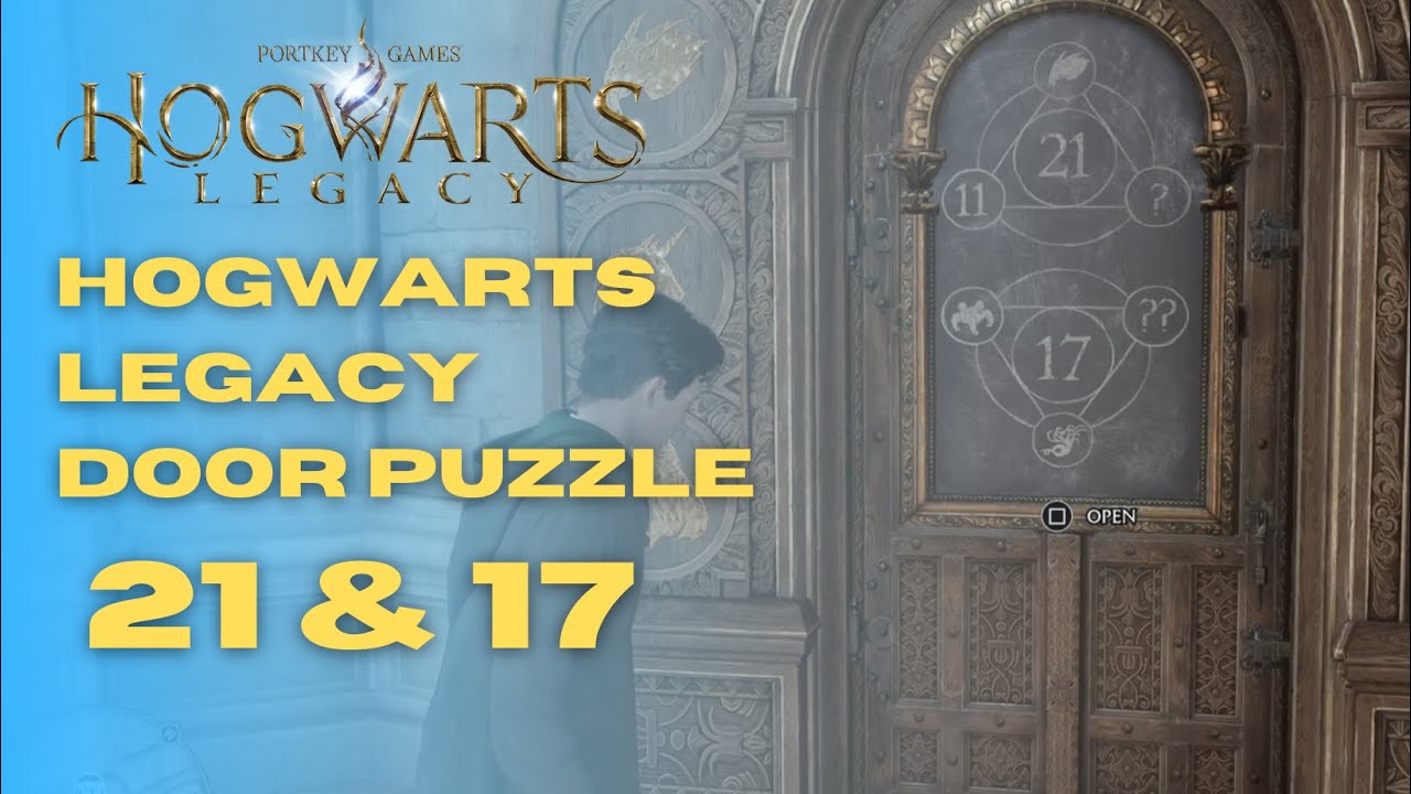 How to Solve Triangle Puzzle in Hogwarts Legacy - 21 17 Central Hall Door  Solution 