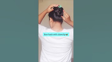Easy bun with(Clawclip) #shorts #hair #youtubeshorts #hairstyle #trending #fyp #bun #hack #longhair