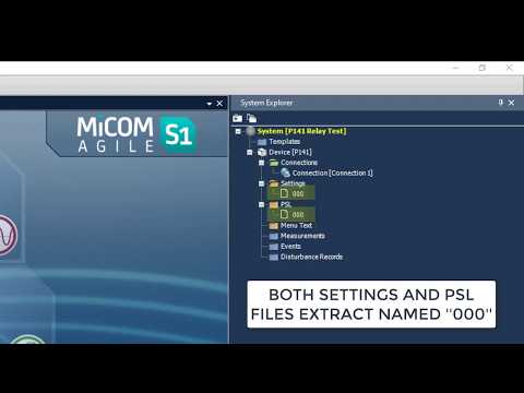 How to Download Data Models , Connect and Extract Settings PSL from MiCOM Relays P141 S1 Agile