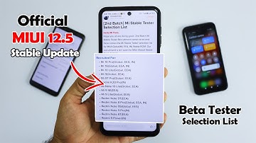 OFFICIAL MIUI 12.5 Stable Update | 2nd Round Beta Tester Selection List | MIUI 12.5 🔥