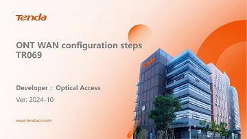 Tenda ONT WAN configuration steps - TR069