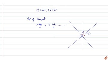 Find the eccentric angle of the point P on the ellipse  `x^2/a^2+y^2/b^2=1` tangent at which,