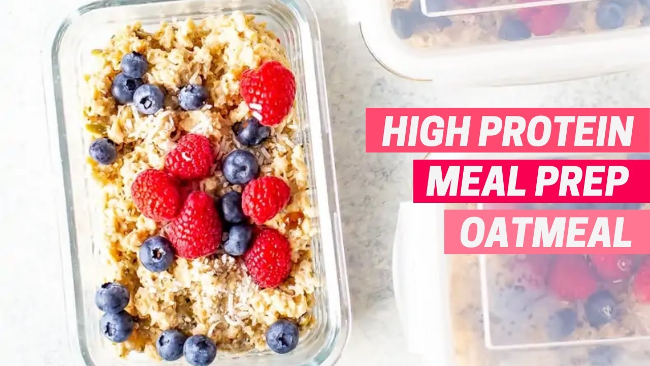 HIGH PROTEIN OVERNIGHT OATS RECIPE easy + healthy meal prep protein