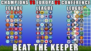Champions League vs Europa League vs Conference League Beat the Keeper marble race / MRK