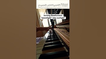 Thumbnail of Beethoven’s “moonlight” but happy... #shorts #piano #beethoven #moonlight #sonata