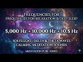 Pure tone frequencies 10.5Hz 5000Hz 10000Hz for Alpha brain synchronization