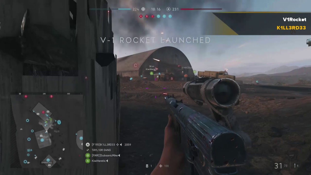 V1 Rocket Strike on the Hanger in Aerodrome BFV