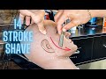 BEGINNER BARBER BASICS: 14 STROKE RAZOR SHAVE STEP BY STEP