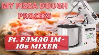 My Pizza Dough Process  Using a Famag IM10s Spiral Dough Mixer and Poolish