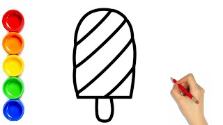 Cute Ice Cream Coloring Page for Kids 🍦🎨 | Easy Drawing & Coloring @artsokids 