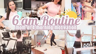 6AM MOM OF 4 SPRING MORNING ROUTINE ☀️ | MOM LIFE GET IT ALL DONE | CLEAN + COSTCO HAUL
