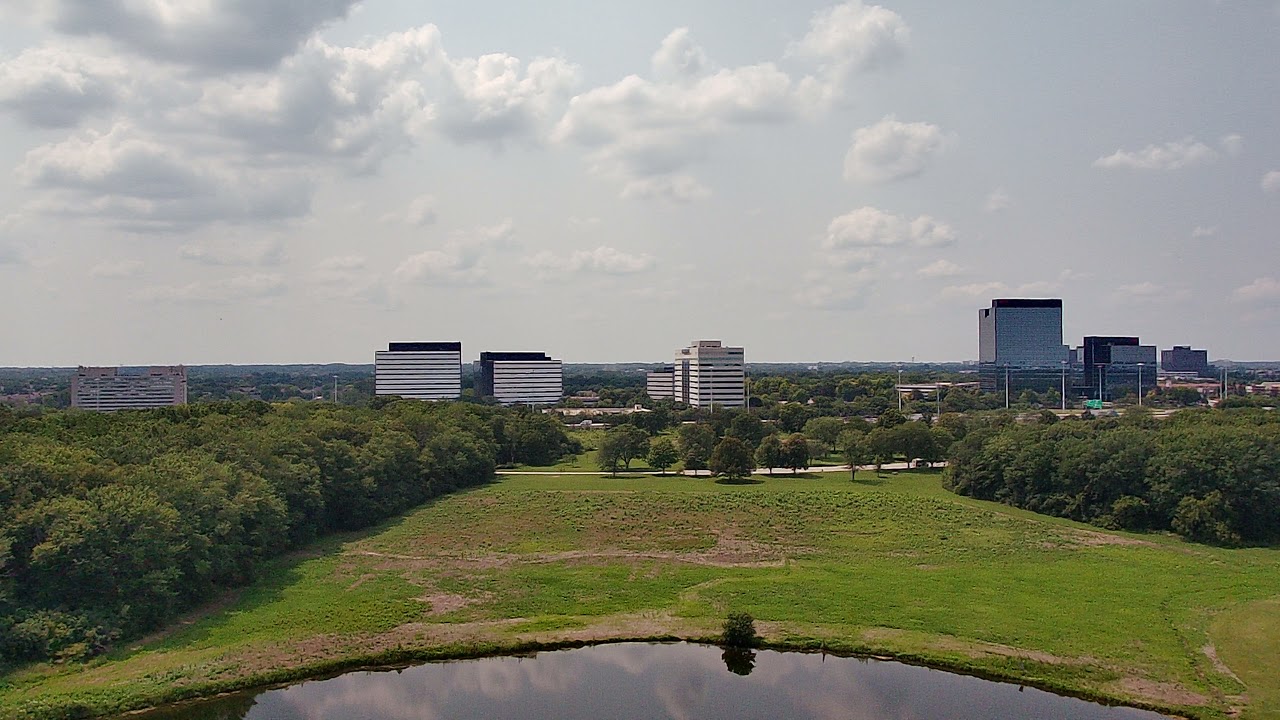 Busse lake drone 4k takeoff and flyover