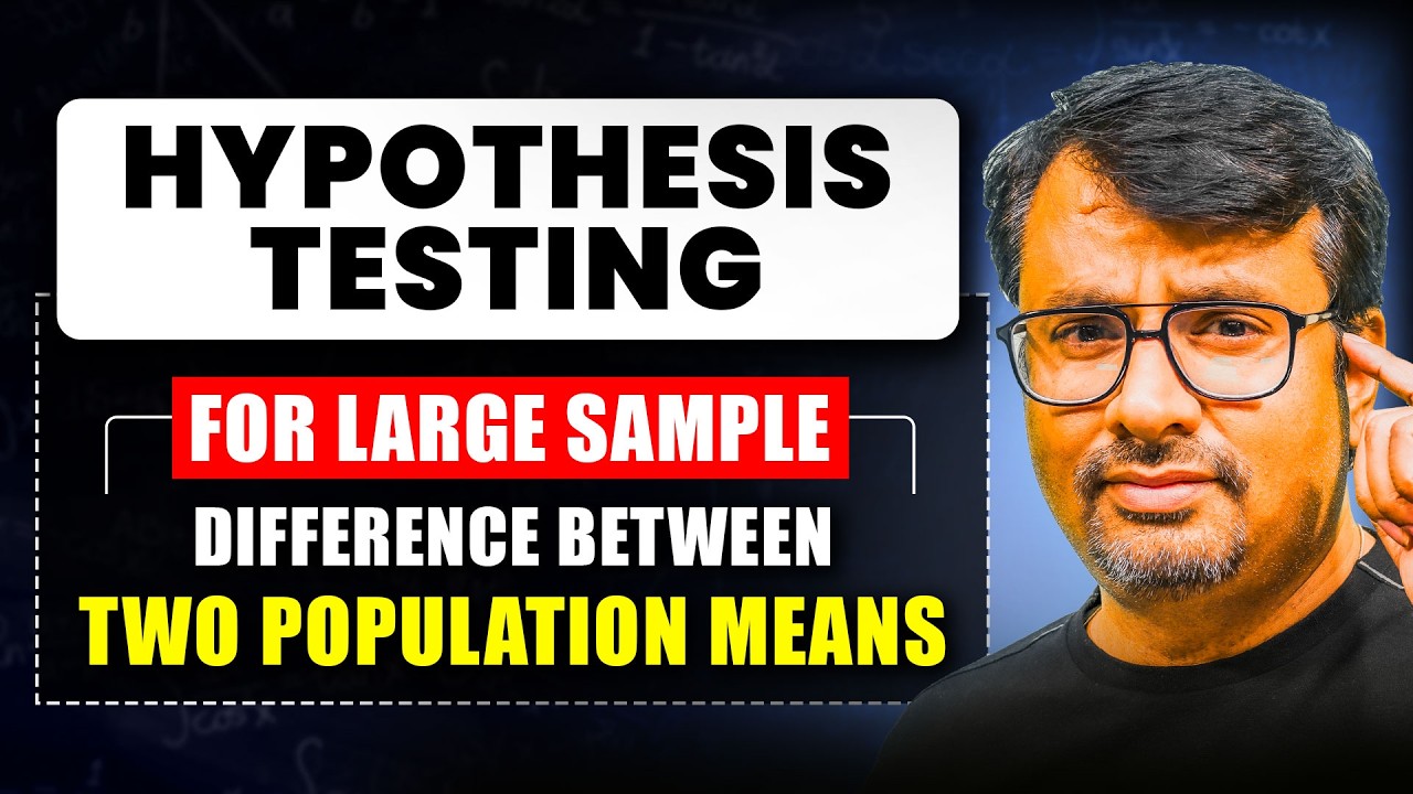 Testing of Hypothesis for Large Sample | Difference Two Population Mean ...