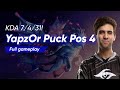 Secret.YapzOr Puck Support Pos 4 | Full Gameplay Dota 2 7.28