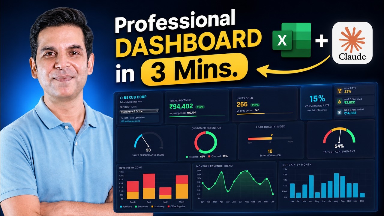 Create a Professional Dashboard with One Prompt Using Claude AI In Just ...