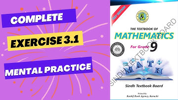 Exercise 3.1 Class 9 Sindh Board | Chapter 3 Algebraic Expressions and Formulas | By Mental Practice