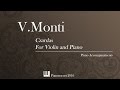 Vmonti  czardas  violin and piano  piano accompaniments