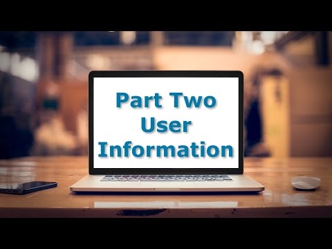 RMS User Management - Part Two, User Information