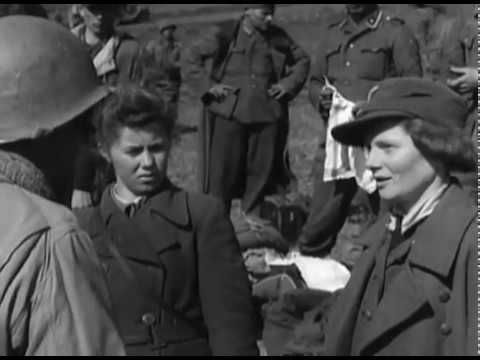  WW2 Strafing Planes and Captured German Women Soldiers in 