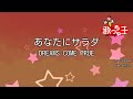 【カラオケ】あなたにサラダ / DREAMS COME TRUE