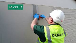 K Rend Silicone Roughcast Application Demonstration Profile