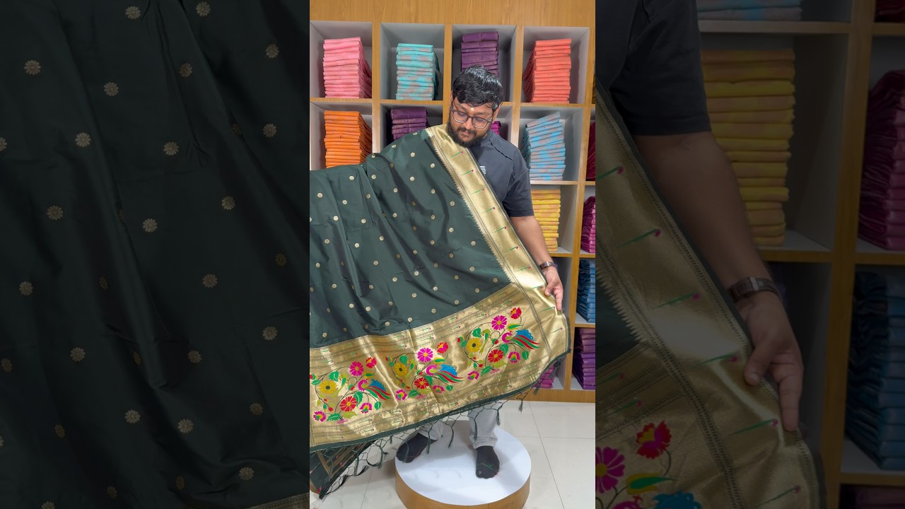 Pure Paithani Silk Weaving Zari Paithani Duppata