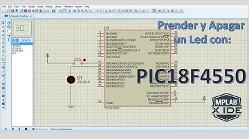 Prender y Apagar un Led con Proteus y MPLAB utilizando el PIC18F4550