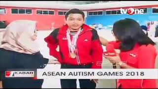 DEWANGGA ATLET ASEAN AUTISM GAMES 2018DARI INDONESIA👍
