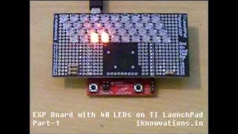 EXP board for TI LaunchPad with on board 40 LEDs