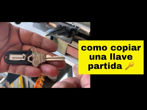 Como hacer una copia de llave que está partida