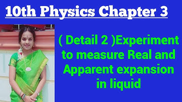 Experiment to measure Real and apparent expansion in liquid