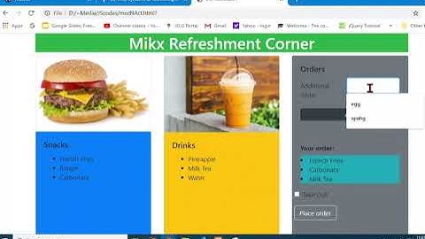 Web 1 - Application of append(), prepend(), val() jQuery Method